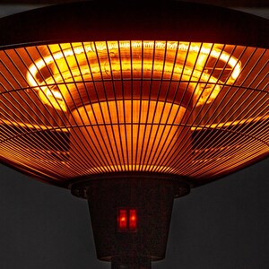 2.1kW IP44 Free Standing Halogen Patio Heater - Black by Primrose