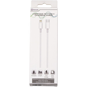 Lightning to Type-C Charging Cable 3m - White
