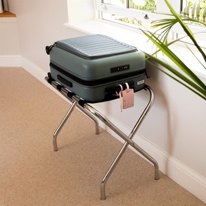 Folding Metal Luggage Rack - Chrome / 1 by Harbour Housewares
