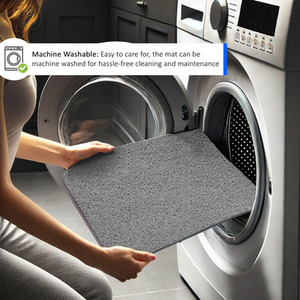 PVC Spaghetti Bath Mat and Pedestal Set - Grey by Nicoman