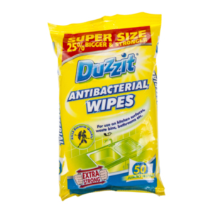 Pack of 50 Duzzit Anti-Bacterial Wipes by Duzzit