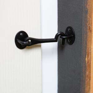 Rustic Cabin Hook and Eye Black - Black by Hammer and Tongs