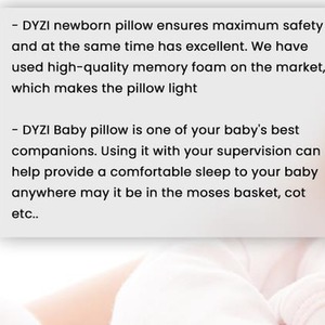 Baby Head Shaping Pillow 3D Memory Foam Cushion Prevent Flat Head - blue by Dyzi