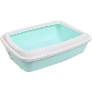Litter Tray with Shield - Blue