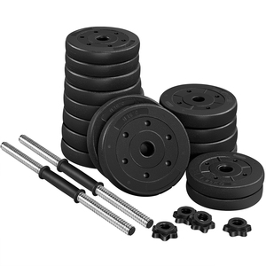 Adjustable Dumbbell Weight Set - Black / 30kg by Yaheetech