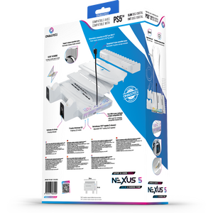 Nexus 5 Cooling and Charging Stand for PS5 and PS5 Slim - White by Oniverse