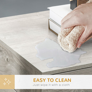 PawHut Dog Crate with Cushion, End Table with Drawer - Grey by PawHut