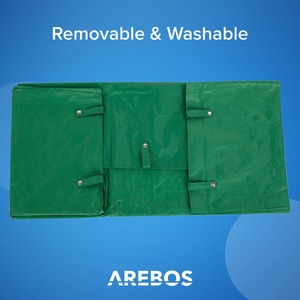 Hand Truck Garden Cart With Tread Tires - Green by Arebos