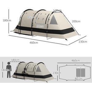 Outsunny 4-5 Person Blackout Camping Tent with Bedroom and Living Room by Outsunny