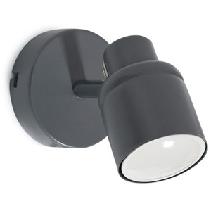 Benton IP44 Bathroom Spotlight Adjustable Wall Light and Warm LED Bulb - Grey by ValueLights