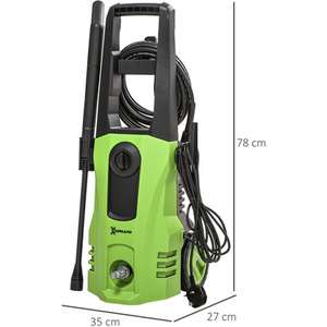 DURHAND High-Performance Portable Power Washer Jet Wash Cleaner - Green / 1x spray attachment by DURHAND