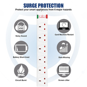 6 Gang Surge-Protected Extension Lead by ExtraStar