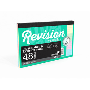 Silvine Multicoloured Revision Cards Notepad by Silvine