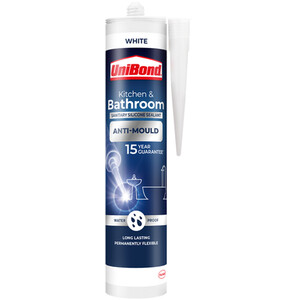 UniBond Healthy Kitchen and Bathroom Anti-Mould Silicone Sealant 274g, 2 Pack - Anti-Mould Silicone Sealant by UniBond