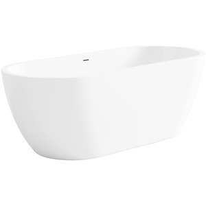 Acrilico Gloss Compact Freestanding Acrylic Bath - White / 1700mm by Fino Stone