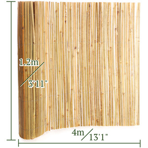 4m x 1.2m Bamboo Split Slat Fencing Screening Rolls for Garden Outdoor Privacy - Brown by Best Artificial