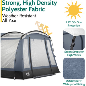 Dalby Skylight Driveaway Awning for Campervans - Grey by Trail