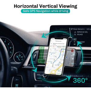 MagSafe Compatible Magnetic Wireless Car Charger Mount - Black