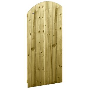 Overlapped Feather Edge Pathway Fully Framed Arch Top Pedestrian Garden Gate - Pressure Treated (Tanalised) / 75cm by Premier Garden Supplies