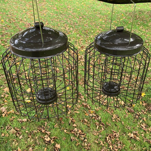 Heavy Duty Squirrel Proof Hanging Bird Suet Fat Ball Feeder - Grey / 2 by Selections