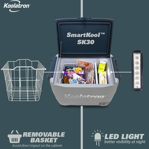 Koolatron SmartKool Bluetooth Enabled Cooler Freezer - Silver / 30l by Koolatron