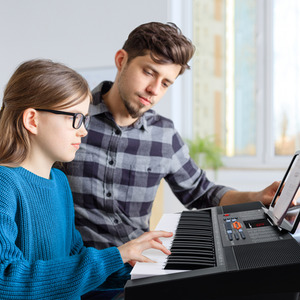61-Key Electronic Keyboard Piano - Black by Costway