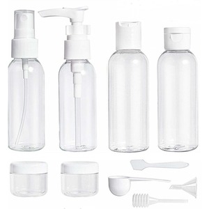 10 Pcs Travel Size Refillable Bottles - Clear by ShaniTech