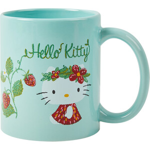 Strawberry Hello Kitty Mug and Sock Set - Blue and Pink