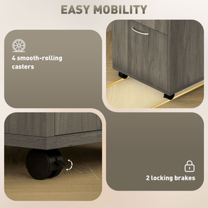 HOMCOM Filing Cabinet With Drawer by HOMCOM