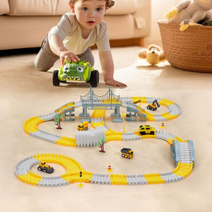 Kidkid Construction Race Track Toy Set for Kids - Yellow by Kidkid