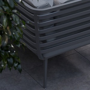 Mayfair Corner Lounging Set with Fire Pit Grey - Grey by Royalcraft