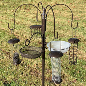 Metal Complete Bird Feeding Station - Bronze by Selections