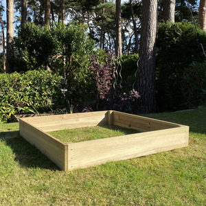 Raised Wooden Vegetable Bed - Natural / 2 x Wooden Raised Vegetable Bed by Selections