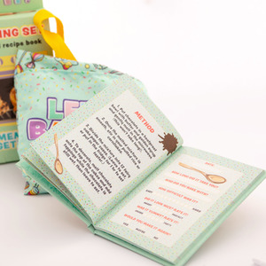 Let's Bake It! Kids Baking Set with Recipe Book and Apron - Green by Boxer Gifts