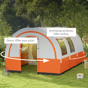 Outsunny 3000mm Waterproof Camping Tent for 5-6 Man by Outsunny