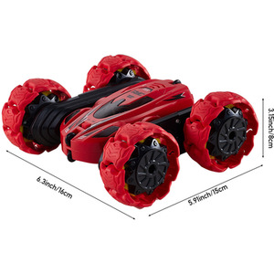 RC Stunt Car Toy with Explosive Wheels - Blue by komore