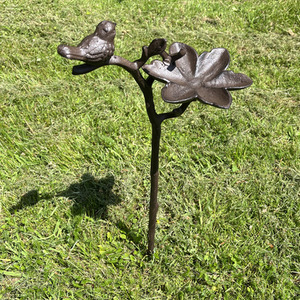 Cast Iron Wild Bird Ornate Flower Dish Bird Feeder - Bronze by Selections