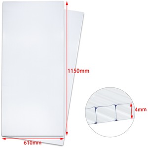 4mm Polycarbonate Sheet 20PCS - Clear by BIRCHTREE