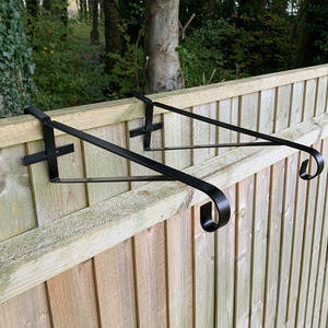 Hanging Basket Brackets for Wooden Fence Panels - Black / 4 by Selections