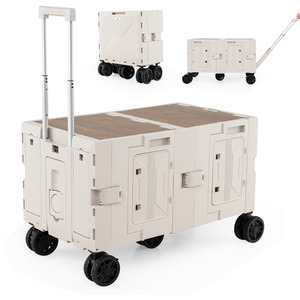 Collapsible Wagon Cart Foldable Utility Cart by Costway
