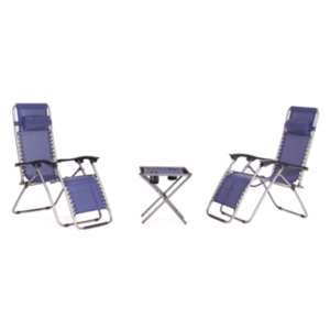 Active Sport Zero-Gravity Chairs with Table Set - Blue by Active Sport