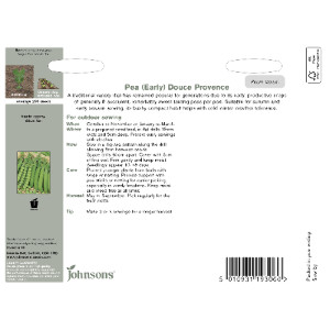 Pack of Douce Provence Pea Seeds by Johnsons
