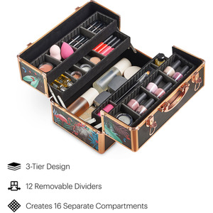 Make Up Case Cosmetic Organiser - Black by Beautify