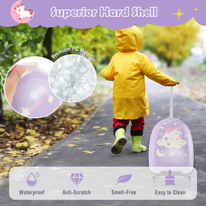 16'' Kids Carry-On Luggage-Purple - Purple by Costway