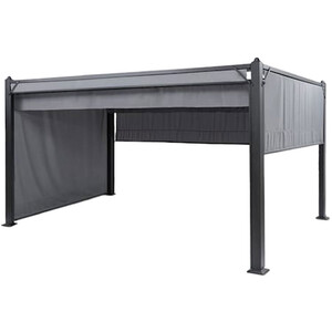 Naples Aluminum Pergola - Dark Grey / 4m by Malay
