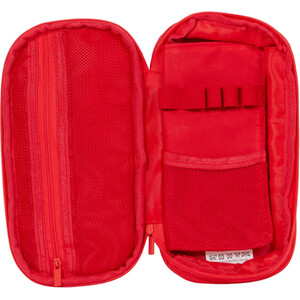 Cherry Hearts Compartment Pencil Case - Pink