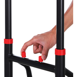 DURHAND 6 Wheels Foldable Load Cart - Black & Red by DURHAND