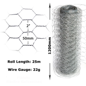 Galvanised Chicken Wire Mesh 25m by Actiaspet