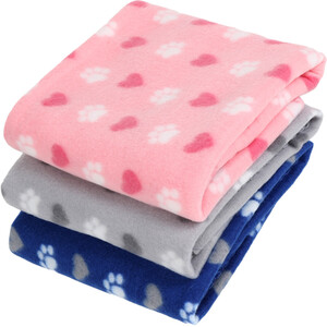 Paw and Heart Fleece Blanket