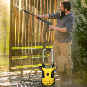 Outsunny 1800W 150 Bar Pressure Washer Adjustable Nozzle - Yellow by Outsunny